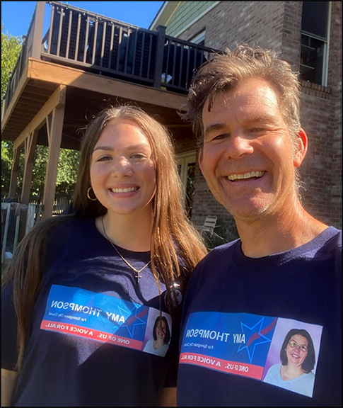 An image of local supporters of Amy Thompson's campaign for City Council in Springdale, District 4